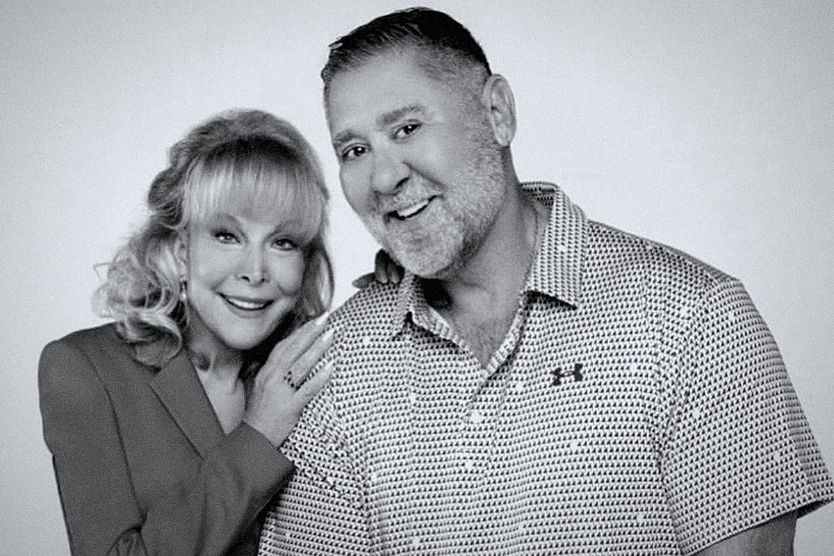 Stephen E. Terrell with Barbara Eden at a campaign shoot